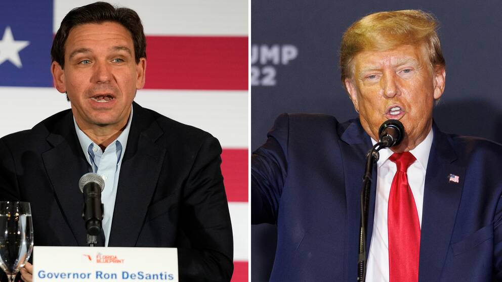 Ron DeSantis och Donald Trump.