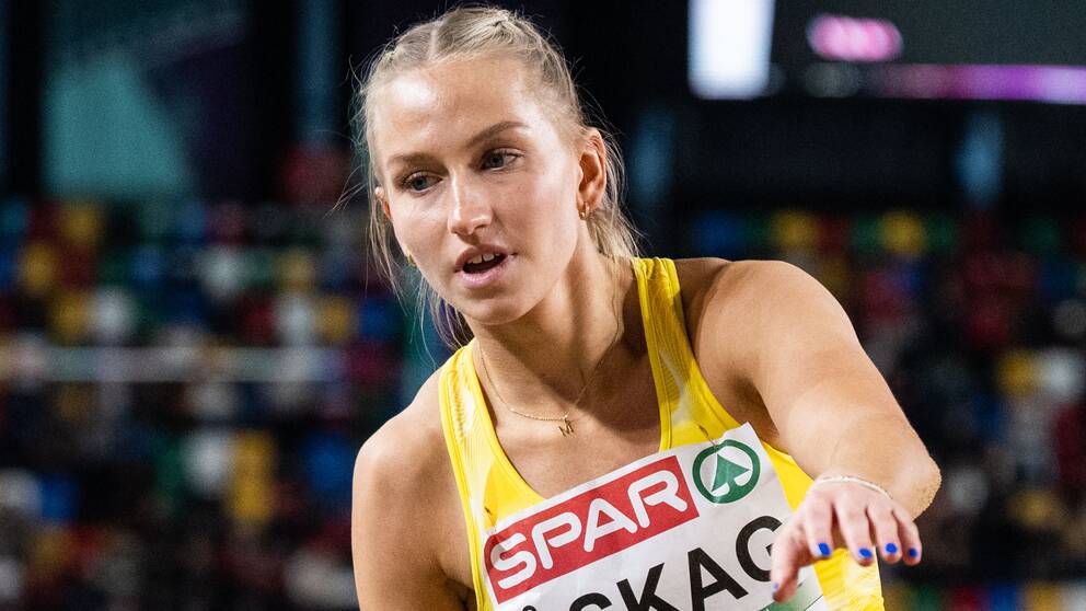 Se Maja Åskags segerhopp på 14.00 meter