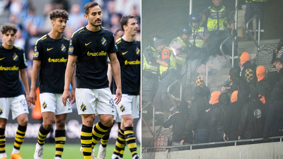 AIK fördömer kaosscenerna på Tele2 Arena.