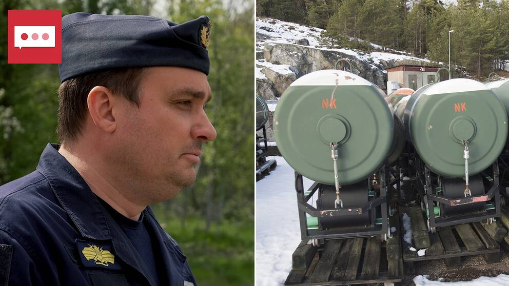 Örlogskapten Anders Ellström går igenom försvarets nya regelverk för sjöminor i svenska vatten.