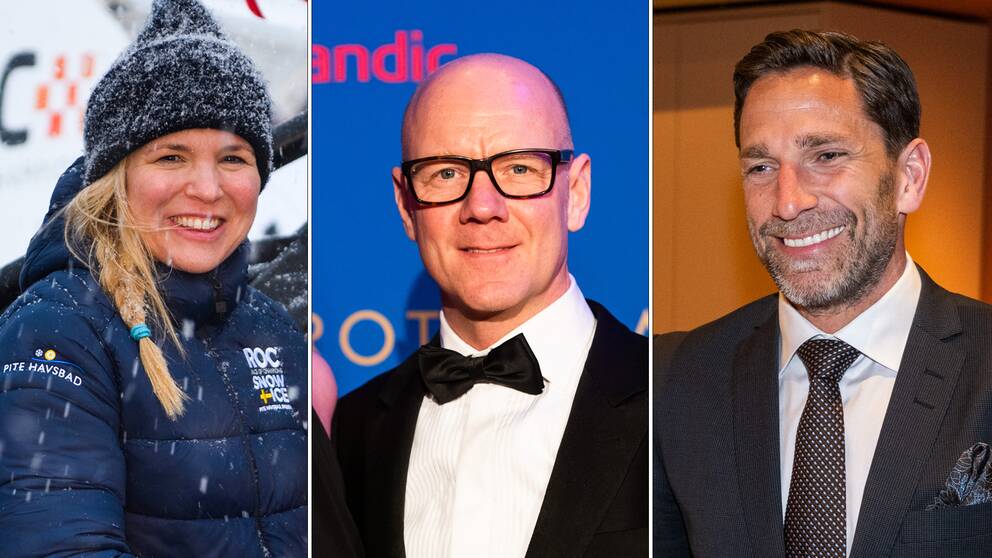 Anja Pärson, Tony Rickardsson och Joel Lundqvist.
