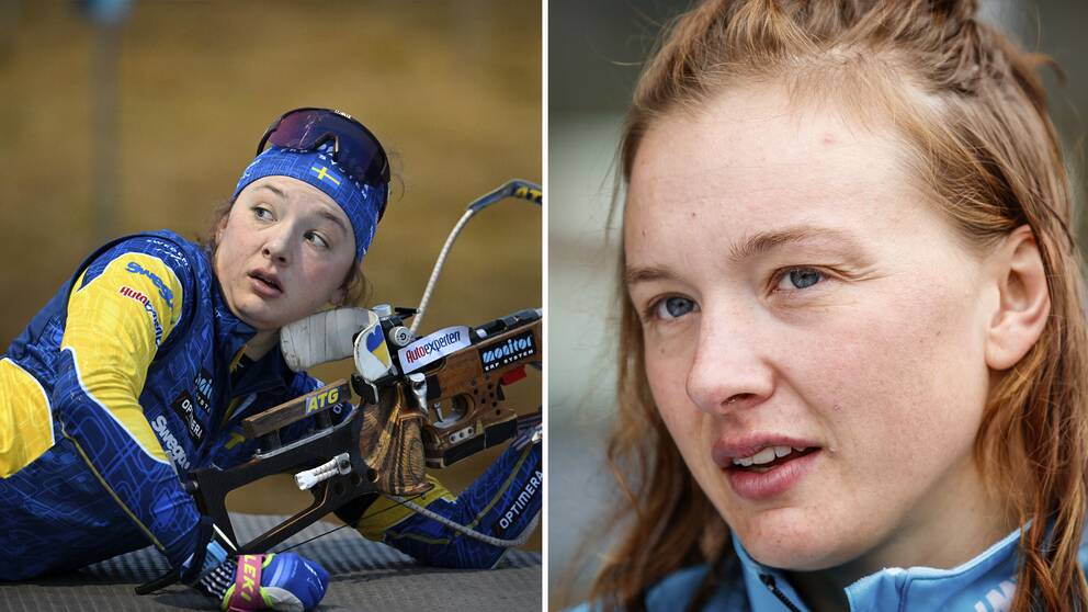 Linn Persson berättar om strulet i det liggande skyttet.