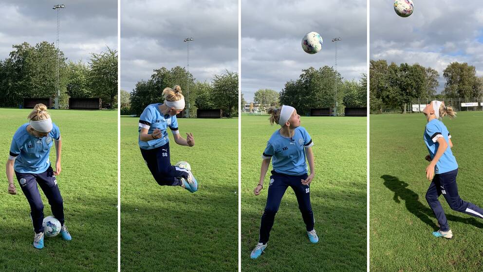 En fotbollsspelare visar en fint