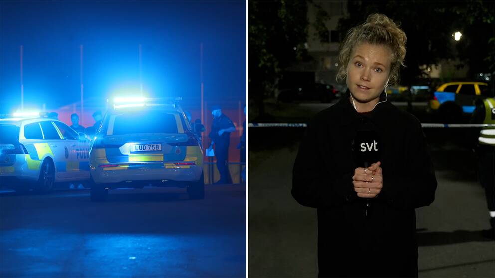 Reporter Sara Nuder beskriver situationen på plats.