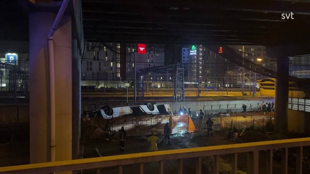En buss krashade och föll från en viadukt i Venedig. Minst 21 personer dog i olyckan.