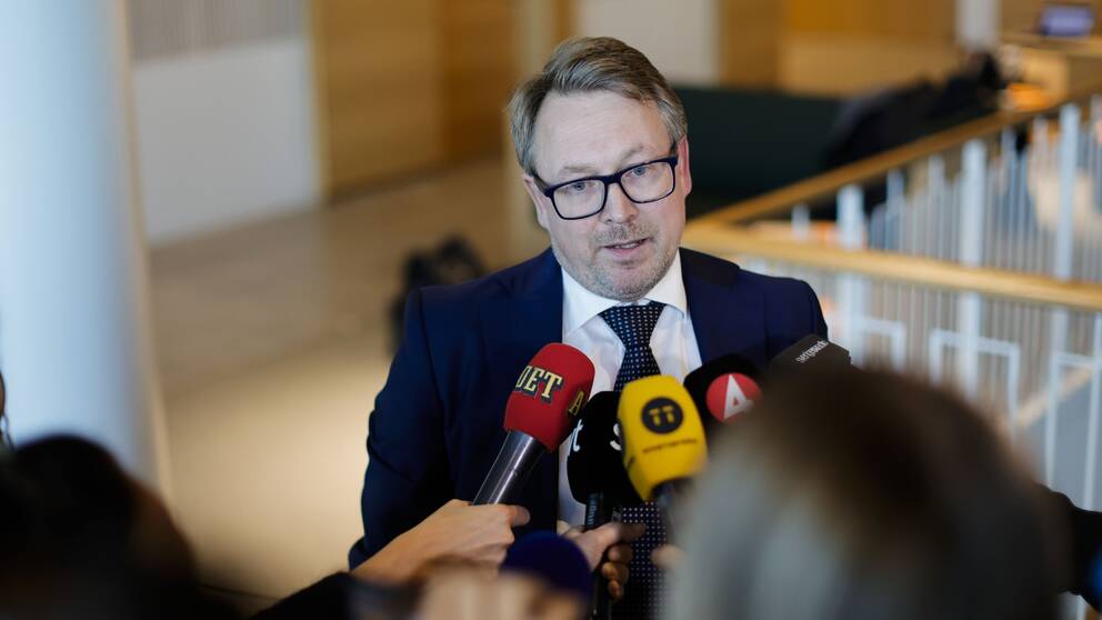 Åklagaren Thobias Wilhelmsson vid förhandlingarna i Tovefallet i Göta hovrätt idag.