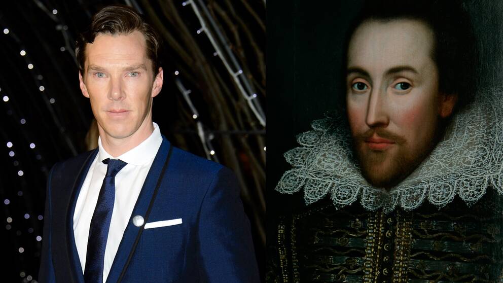 Hamlet och hans skapare: Benedict Cumberbatch och William Shakespeare.
