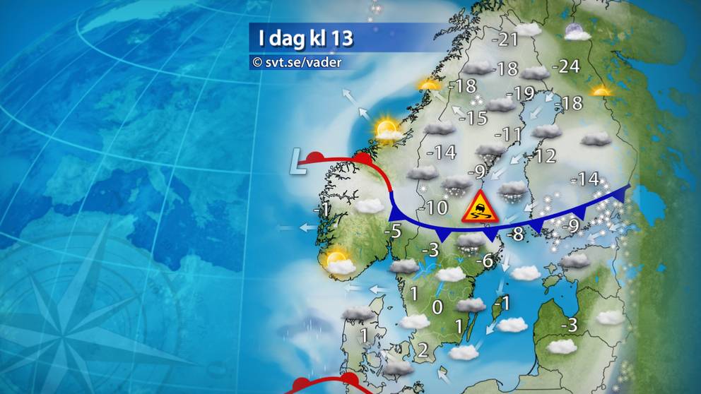 Molnigt och snöfall | SVT Nyheter
