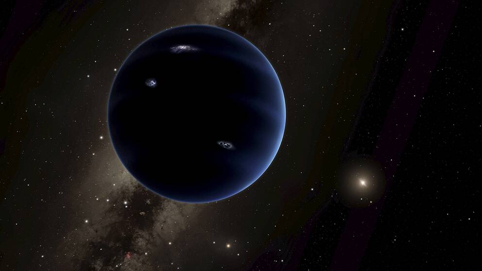 En teckning på hur Planet Nine kan se ut.