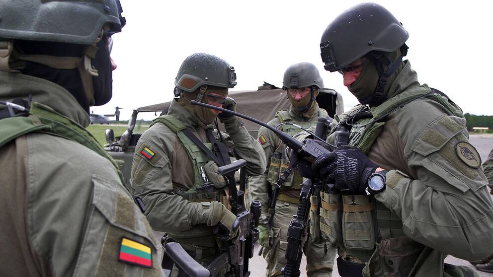 Militärövningen Exercise Flaming Sword 2014 i Litauen, som anslöt sig till Nato 2004.