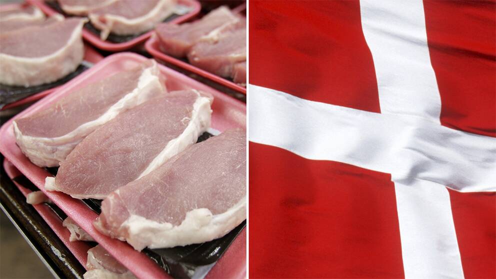 FLäskkött, dansk flagga.