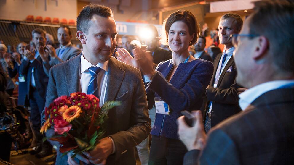 Moderaternas partisekreterare Tomas Tobé och partiledaren Anna Kinberg Batra