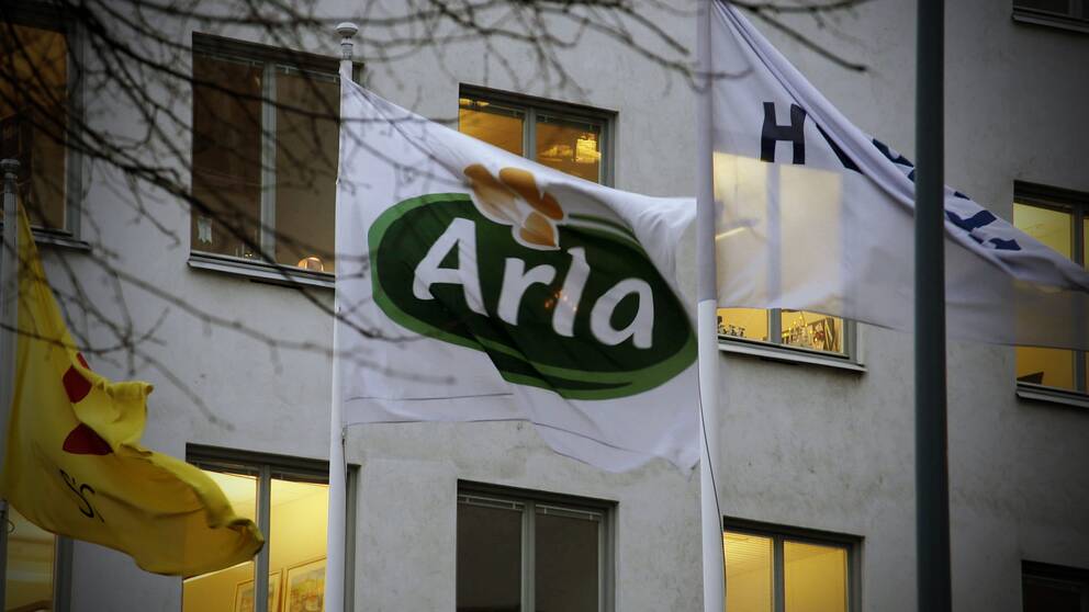 Arlas företagsflagga fladdrar i vinden utanför huvudkontoret i Stockholm.