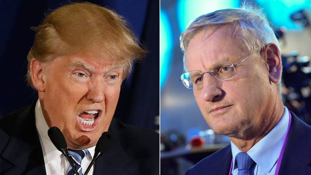 Donald Trump och Carl Bildt.
