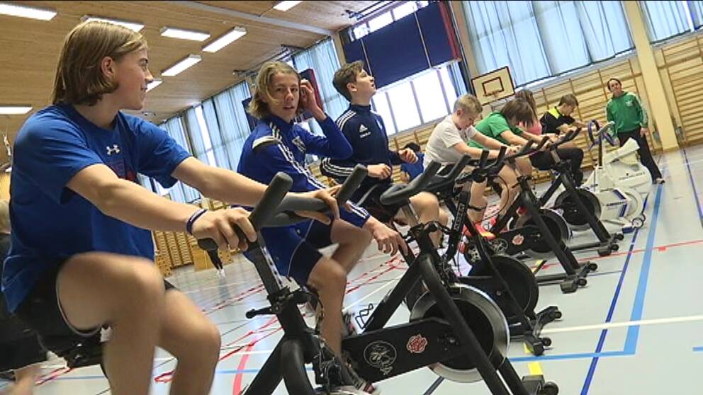 Eleverna på Vammarskolan har pulsträning