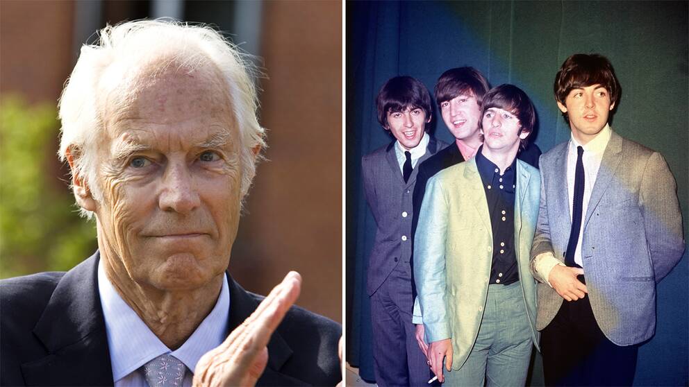 Musikproducenten George Martin och The Beatles.