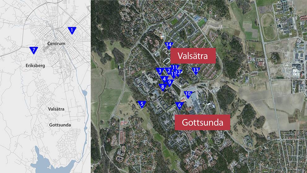 Sen påskhelgen har stadsdelarna Gottsunda, Valsätra, Ekeby och centrala Uppsala drabbats av flera misstänkt anlagda bränder. Allmän oro har rått i delar av stadsdelarna; med bland annat stenkastning mot polis, räddningstjänst och bussar. Detta har hänt.
