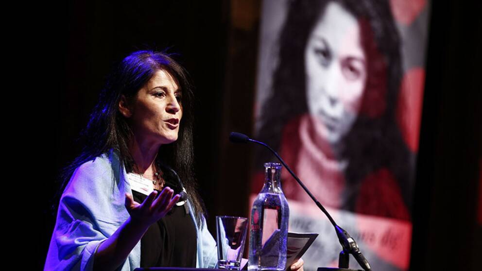 Sara Mohammad, ordförande för riksorganisationen GAPF, Glöm aldrig Pela och Fadime.