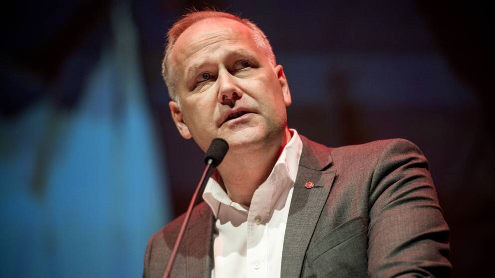 Jonas Sjöstedt på Vänsterpartiets kongress i Örebro.