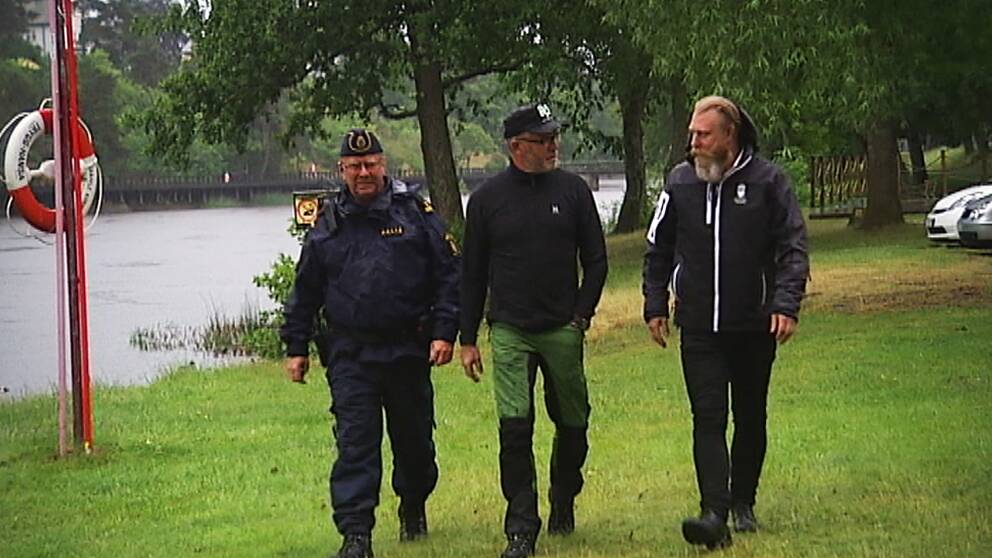 Representanter polis, länsstyrelsen och Säffle sportfiskeförening.