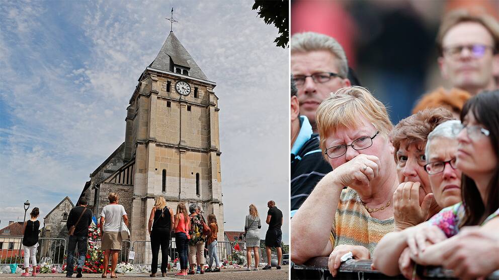 Tre personer sitter gripna misstänkta för inblandning i kyrkoattacken i franska Saint-Etienne-du-Rouvray.
