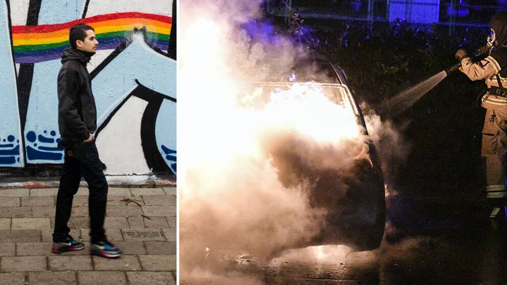 Showan Shattak och bilbrand i Malmö