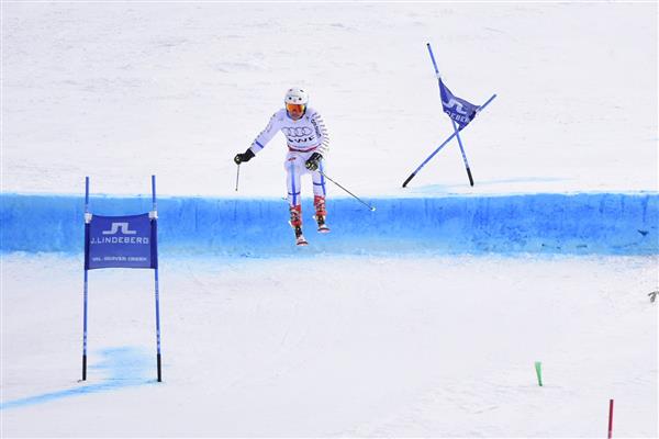 Mattias Hargin imponerande i lagtävlingen. Hargin inför slalomen på söndag: "Formen känns bra" Foto: Bildbyrån.