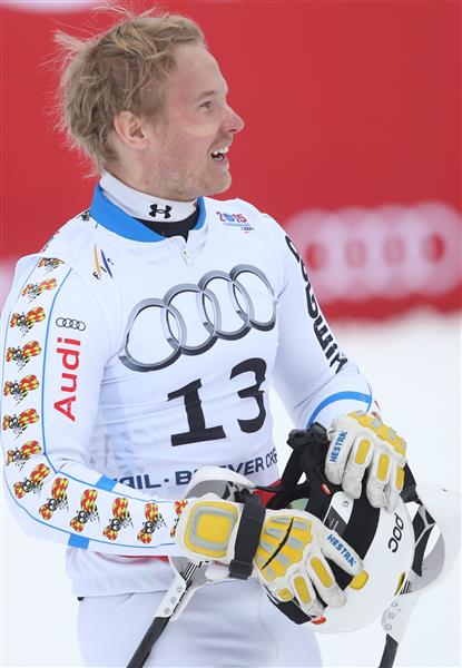 Jens Byggmark som efter pallplatsen i Madonna di Campiglio 22 december
famlat efter form och material går in som åtta i VM-slalomen, +1.55 bakom Hirscher i den långa banan. Byggmark har 89 hundradelar upp till tredjeplatsen. Foto: Bildbyrån