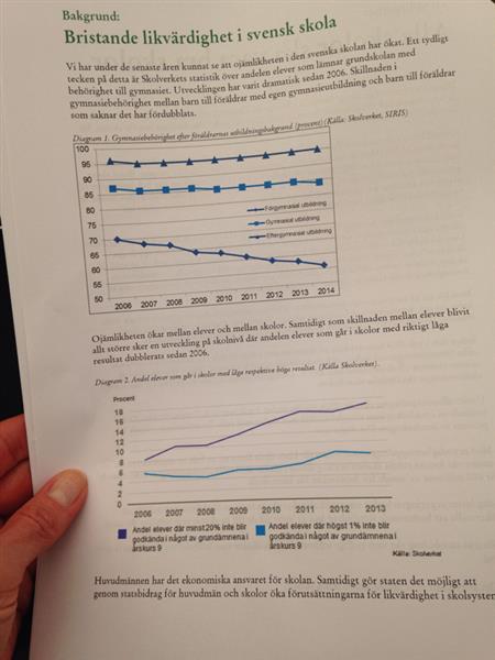 Mycket grafer och statistik i Miljöpartiets pressmaterial.