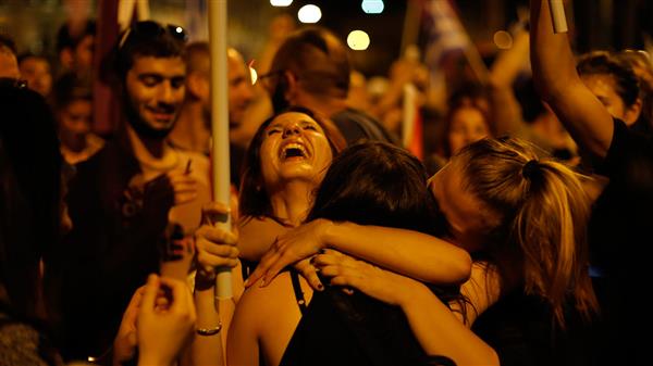 Segerytan är ett faktum bland dem som röstat nej i folkomröstningen. Foto: TT