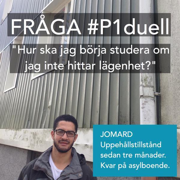 Hur ska jag kunna studera och få jobb utan boende, frågar Jomard vid ett asylboende till Löfven och Batra 

