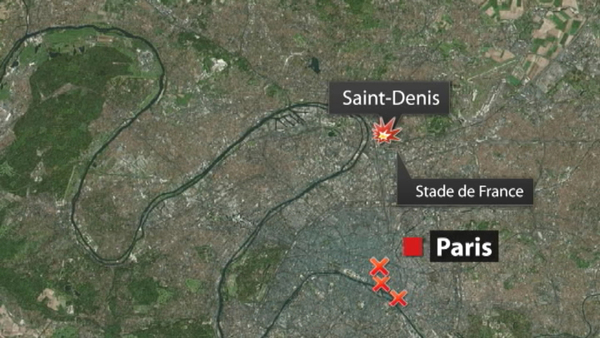 Saint-Denis i norra delen av Paris. Karta: SVT Design.