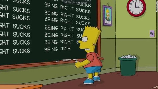 "BEING RIGHT SUCKS"
The Simpsons svarar på att de förutspådde Donald Trumps seger. 