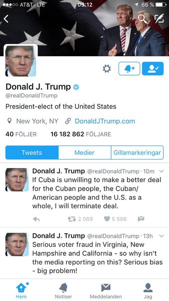 Donald Trump hotar ännu en gång med att riva upp Obamas avtal med Kuba, skriver han nu på Twitter. 