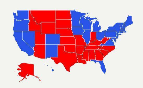 This is how America voted 4 years ago. How will it look tomorrow? 