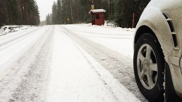 Snöigt i Lekvattnet i norra Värmland idag