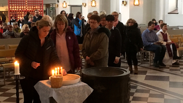 Ljuständning i Luleå Domkyrka.