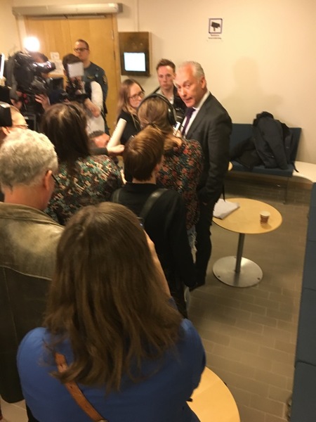 Pressträff med Johan Eriksson, försvarsadvokat.