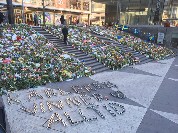 Sergels Torg, tisdag morgon. Foto: Ingrid Thörnqvist / SVT