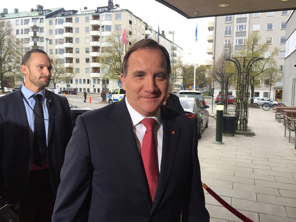 Sist anländer statsminister Stefan Löfven.