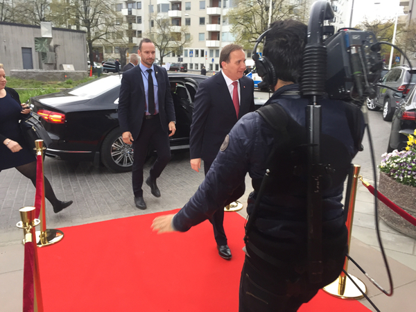 Löfven på röda mattan.