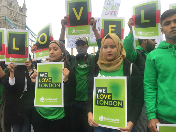 Flera muslimska organisationer närvarade.