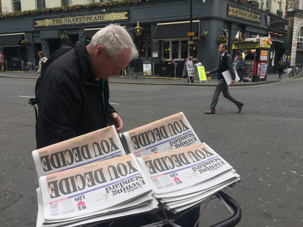 Victoria station i centrala London idag. You decide = du bestämmer.