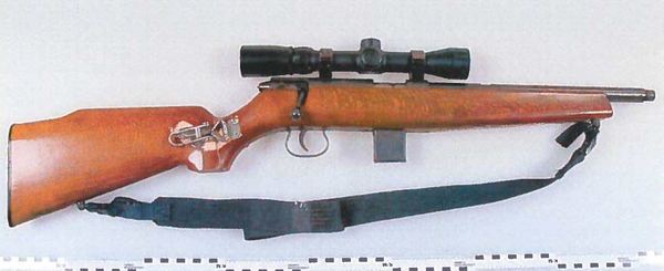 Ett repeterkulgevär av märket Krico. Foto: Polisen