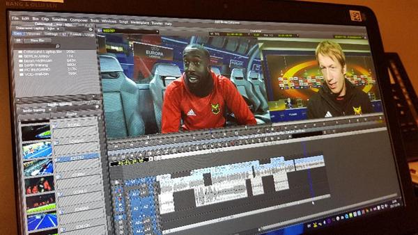 Vi snickrar nu på ett TV-inslag, från träningen i Berlin, med Mukibi och Potter. Finns att titta på i våra morgonsändningar, torsdag morgon.