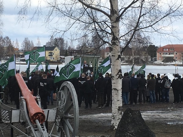 NMR:s fullmäktigekandidat i Boden Bo Nilsson håller tal nu.