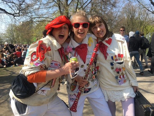 Nöjd trio från Bleckhornen, Lunds äldsta studentorkester.
