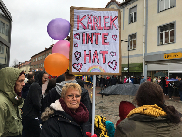 Kerstin var en av många längs Storgatan i Ludvika idag