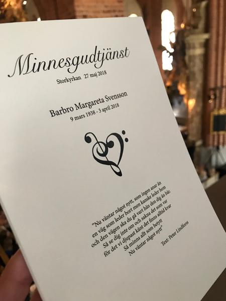 En minnesgudstjänst i musikens tecken.