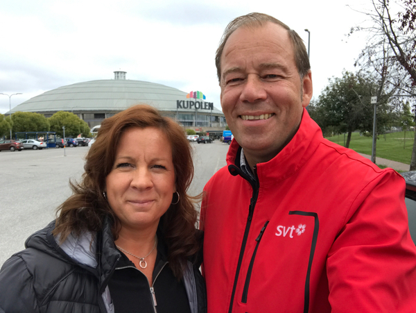 Nu är vi, Nina Funke och Anders Hansson, på plats i Vid Kupolens köpcentrum i Borlänge, Dalarna